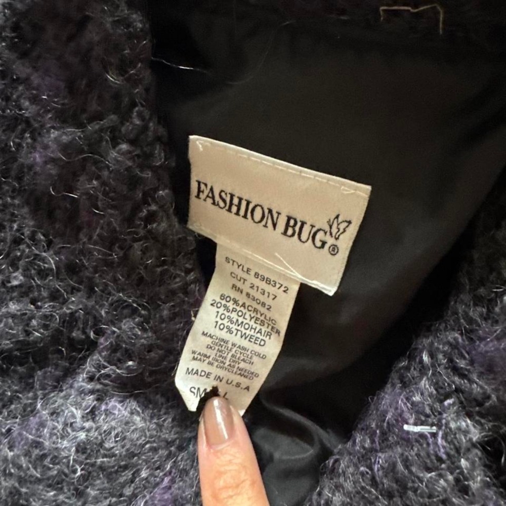 Y2K Fuzzy Purple Shacket - Lightweight - Picture 7 of 7